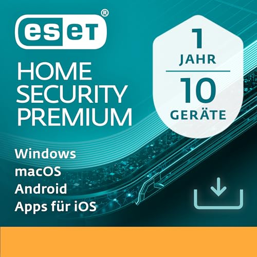 ESET HOME Security Premium 2025 | 10 Geräte | 1 Jahr | inklusive Passwort Manager, Datenverschlüsselung, Browserschutz & Privatsphäre | Windows, MacOs, Android oder iOS | Aktivierungscode per E-Mail