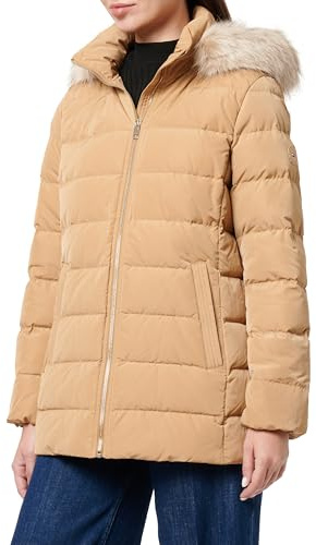 Tommy Hilfiger Damen Steppjacke Heritage Down Tyra Jacket With Fur Lang