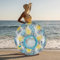 CYFIE Colchoneta Piscina, Hamaca de Agua Flotante para Adultos, Colchón Hinchable para Piscina, Mar y Tomar el Sol, Flotador Redondo Piscina con Red y Soporte para Bebidas, Diámetro de 110cm Azul
