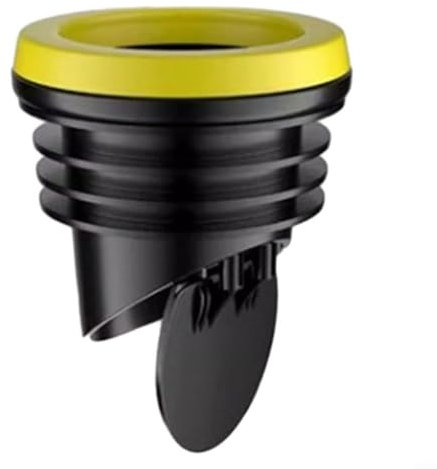 Sileduove Manchon en caoutchouc, anneau en caoutchouc inodore, joint d'étanchéité pour tuyau d'évacuation, clapet anti-retour, accessoire de toilette anti-fuite (noir)