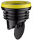 Sileduove Manchon en caoutchouc, anneau en caoutchouc inodore, joint d'étanchéité pour tuyau d'évacuation, clapet anti-retour, accessoire de toilette anti-fuite (noir)