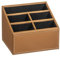 DAMDAM GO Portamandos Polipiel 5 Dept, Organizador Para Mandos, Escritorio de oficina, Caja de Almacenamiento Para Bolígrafo, Libro, Teléfono (CAMEL)