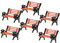 BESTonZON 18 STK Mini-Park-Ornamente Mini-parkbank Feendekorationen Mini-verandabank Kleine Gartenfiguren Mini-bankmodelle Gartenbank Mini-parkstuhl Puppenmöbel Kind Plastik Spielzeug