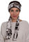 Deresina Headwear Sunrise Kappe mit angenähtem Schal (Mokka)