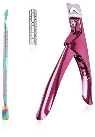 TYGFRT 1 Nail Clipper, 10 Manicure Magnets, 1 Manicure Pusher, Nail Trimming Tools, Nail Clippers, Professional Nail Clippers, Manicure Tool Set