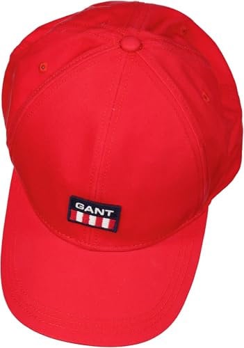 GANT Herren D1 Retro Shield Twill Cap Baseballkappe, rot, OneSize