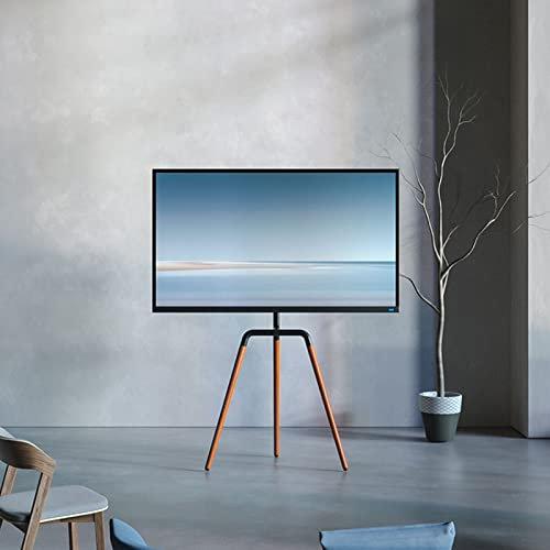 CAMEKIGZ Um 360° schwenkbare Stativ-TV-Halterung – Stand-TV-Stativ mit Stativ, für 32-65-Zoll-LCD-/LED-/OLED-Plasmafernseher, höhenverstellbarer Monitorständer, max. Gewicht 40 kg