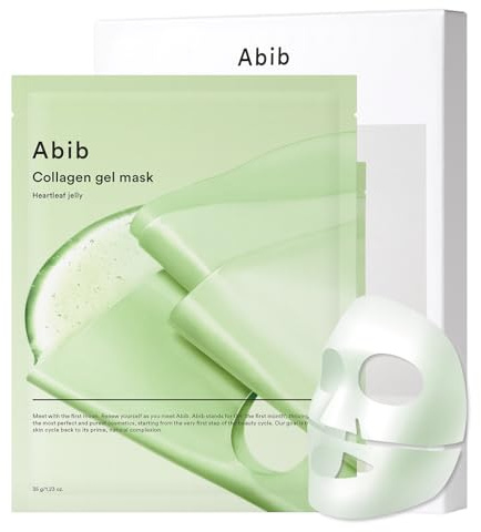 Abib Mascarilla De Gel De Colágeno Con Gelatina De Hoja De Corazón (Calmante) I Mascarilla Facial De Hidrogel De Ácido Hialurónico, Refrescante Y Calmante, Con Colágeno Vegano Coreano, 4