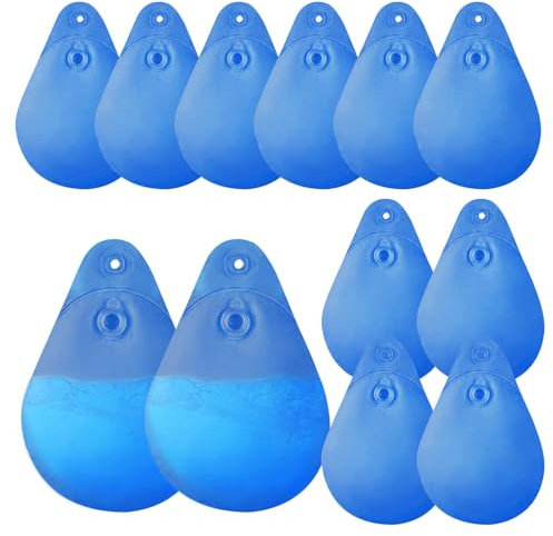 Pool Water Bags, 12X Heavy-Duty PVC Pool Weights for Winter Cover Protection, Leakproof and Cold-Resistant Water Bags for Inground and -Ground Pools, Weights for All Seasons