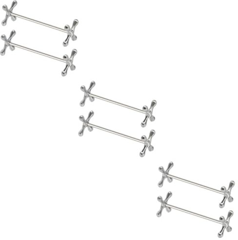 OKUMEYR 6 STK Essstäbchenhalter für Messer und Küchenlöffel Essstäbchenhalter Gold Silberbesteck Spoon Rest küchenmaschiene Essstäbchenhalter aus Zinklegierung Stäbchen ruhen Silver