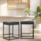 ALPHA HOME Barhocker 2er Set, Counter Höhe Barhocker mit Fußstütze, Frühstück Bar Stuhl von Pu Leder Backless, Küche Esszimmer Cafe Stuhl für Innen-und Außenbereich (Schwarz)