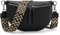 Vezluax 30x20cm umhängetasche Damen Bauchtasche Damen Groß Vegan Leder Crossbody Bag stylisch Frauen mit breitem Gurt Black