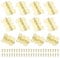 Sourcing Map 12Pcs 180 Degree Small Iron Hinges for Wooden Box, 1 Long Folding Butt Hinges Cabinet Hinges with Screws (Gold)