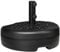 Outsunny Half Round Umbrella Base, Half Patio Parasol Stand Holder for Deck, Garden, 18 kg Capacity Water or 21 kg Capacity Sand, Fit 3.8 cm or 4.8 cm Pole, Black