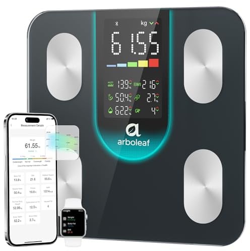 arboleaf Pèse-personne avec Graisse Corporelle et Masse Musculaire 180 kg