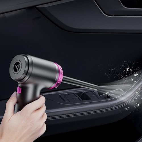 Besttoolifes Aspirateur de voiture portable sans fil – Aspiration 12 000 Pa, moteur sans balais de 80 W, rechargeable par USB – pour intérieur de voiture, maison et animal domestique (violet)