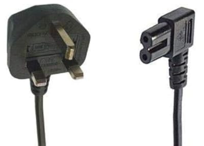 ShaniTech Fig.8 Right Angled C7 Mains Power AC Cable 3.0 Metre 3M - Copper Cable - Works with Projector / PS3 Slim/Sky receiver/Camera Charge etc