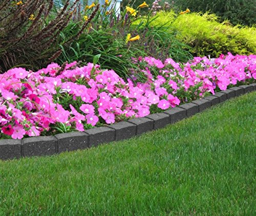 Primrose Pack of 3 Roman Stone Effect Recycled Rubber Garden Edging Brick Design 3.6m