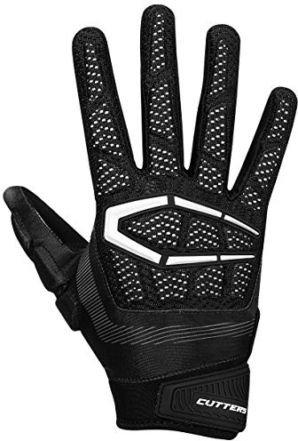CUTTERS Gamer Gepolsterter Fußballhandschuh für Lineman und Allzweck Spieler Grip Fußball Handschuh Jugend Erwachsene Größe (1 Paar)