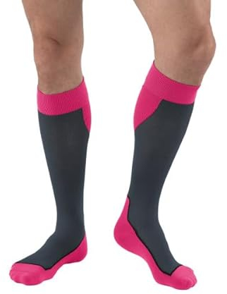 JOBST Sport Laufstrümpfe - Sportkompression für Damen und Herren - hilft, die Durchblutung zu verbessern - weich, leicht und atmungsaktiv, Pink, XL