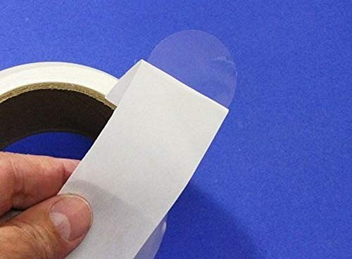 Verschlussetiketten transparent auf Rolle - ø 50 mm rund - 1.000 Stück je Rolle - Kern: 76 mm - aussen gewickelt - stark haftend - Klebepunkte transparent