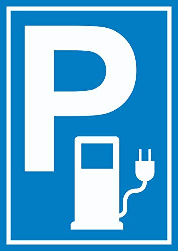 HB-Druck Parkplatz Stromtankstelle Schild Elektrofahrzeug A6 (105x148mm)