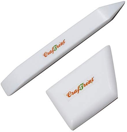 CrafTreat Teflon Bone Folders for Card Making - Large and Ergo Square Bone Folder Set - Teflon Bone Folder Tool for Scoring Creasing Bookbinding Origami and Paper Crafts - Bone Folder for Crafts