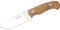 Joker Cuchillo de caza y monte Montés II CO58 con cachas de olivo, hoja de 11 cm y funda de cuero marrón, Herramienta de pesca, caza, camping y senderismo