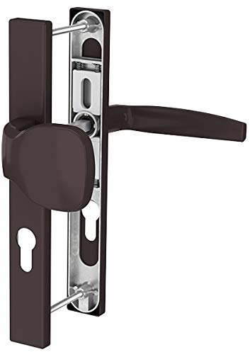 Premium Drückergarnitur Victory DHS 92mm - Rechteckig - Griff-Knauf, Farbe:Braun RAL 8019, Schildbreite:25mm