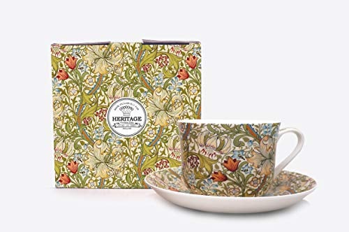 CHINACAVE William Morris Golden Lilly Breakfast Cup and Saucer