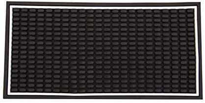 Highball & Chaser Premium-Barmatte, 1 cm dick, langlebige und stilvolle Barmatte. Service-Matte für Tee, Bars, Theken und Kaffee, Geschirr-Trockenmatte, Glas-Trockenmatte, weißer Rand 30 x 15