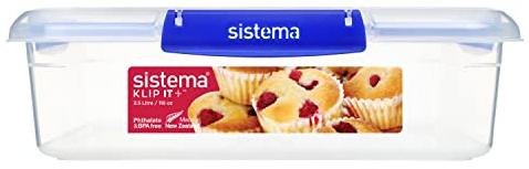 Sistema 888518 System Klip It Plus Quadratischer Behälter, Polypropylen, 3,5 l