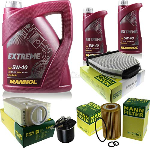 QR-Parts Set 85507180 HU 7010 z C 35 003 MN7915-1 FP 29 005/1 MN7915-5 WK 820/17 Inspektionspaket 7 L Extreme 5W-40 + MANN Filterpaket 10933025