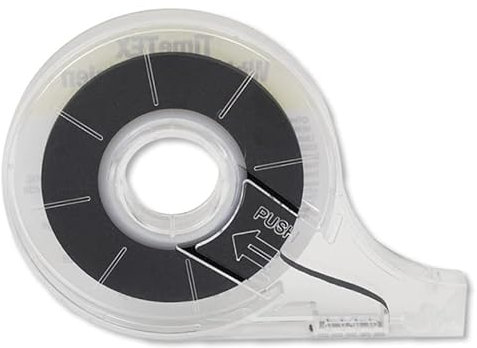 TimeTEX Whiteboard-Linien selbstklebend - schwarz - im praktischen Spender - 15 m lang - 3 mm breit - 62295