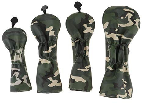 Cubierta de cabeza de golf de cuero de la PU # 1 # 3 # 5 cubierta de madera del conductor cubierta del club