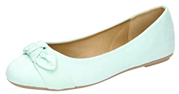 Fitters Footwear That Fits Damen Ballerina Claire Microfibre Modische Ballerinas in trendigen Farben Übergröße (43 EU, Pastel grün)