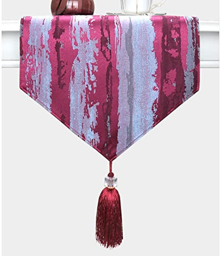 Moderne Tischläufer Violett, Tischläufer Streifen Baumwolle-Polyester Tischläufer 35x183cm Hochzeit Tischdeko Weihnachtstischdeko