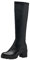 Tamaris Damen Langschaft-Stiefel bequem; BLACK, EU 39