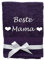 KIDDI-MEDIA Handtuch mit personalisierter Bestickung wie z.B. Name / 100x50cm – in Premium Qualität | 500 g/m² | 100% Baumwolle Frottier (50 x 100 cm, Aubergine)