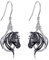 Pferd Ohrringe 925 Sterling Silber Pferd Hängende Ohrhänger Pferd Schmuck Geschenk für Damen