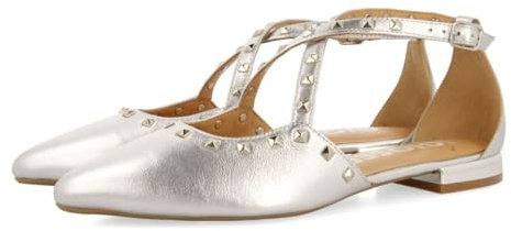 GIOSEPPO Ragazzi, Balletto Piatto Donna, Argento Metallizzato, 36 EU