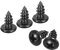 QUARKZMAN 4mm x 8mm Croce Tondo Testa Autofilettante Vite, 100pz - Acciaio Inox 304 Rotondo Testa Legno Vite Completa Filettatura (Nero)