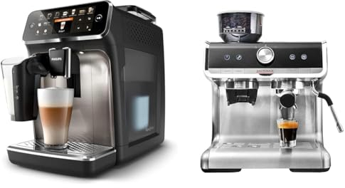 Macchina da caffè completamente automatica Philips Serie 5400 - Sistema per il latte LatteGo e GASTROBACK Design Espresso Barista Pro, nero, acciaio inossidabile-argento