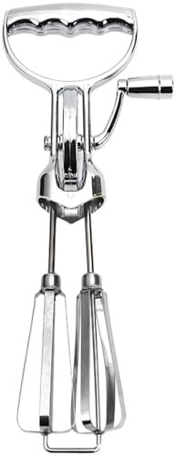Hilai Manual Beaters, Egg Beaters Hand Crank, 12 Inch Manual Hand Mixer, Rotary Egg Mixer with Double Head, Labor-saving Stainless Steel Hand Beater for Home Kitchen