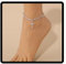 Carufin Cross pendant cheville réglable tennis strass cheville bracelet été plage chaîne de cheville femme bijoux (Argent)