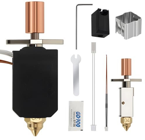 Jusnboir Upgrade 3D-Drucker Extruder Hotend-Kit Bimetall-Heatbreak hohe Verschleißfestigkeit und 550 °C hohe Temperatur, mit Keramik-Heizkern Messingdüsen für K1，K1 Max 3D-Drucker Zubehör