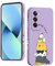 YUXING Silicone Cover per Oppo Reno 12 Pro 5G / Reno12 Pro 5G - Moda Modello Carino Custodia Design Sottile Slim Cover Antiurto, Antiscivolo Elegante, Protezione Totale (Cat,Purple)