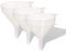 3Pcs Clear Plastic Funnel for Filling Bottles or Containers 8cm for Kitchen - Handle & Slimline Neck for Transfer powder Liquid and Oils ideal for Garage & Labs