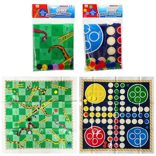 A2Z 4 Kids Girls Boys Giant Ludo Snakes Ladders Fun Indoor Outdoor Family Leisure Game Perfect for Parties Picnics Backyard Classic Board Games Friendly Group Portable Travel Sports Games