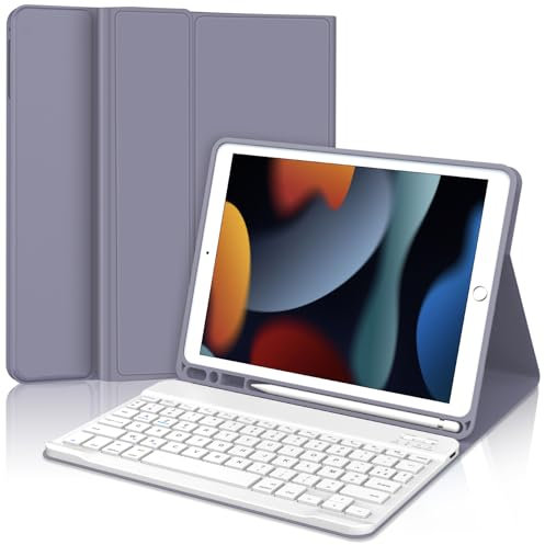 WINCHKING Clavier pour iPad 9 ème - Coque Clavier pour iPad 10,2 Pouces (9ème 2021 / 8ème 2020 / 7ème 2019), AZERTY